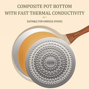 Frying Pans Nonstick with Lid, 10/11 inch Skillets and Frying pans,Granite Cooking Pan with Pour Spout,Non Toxic Pan for Stove,Induction,Gas,Pb, Cd PFOA Free(Granite, 11inch)