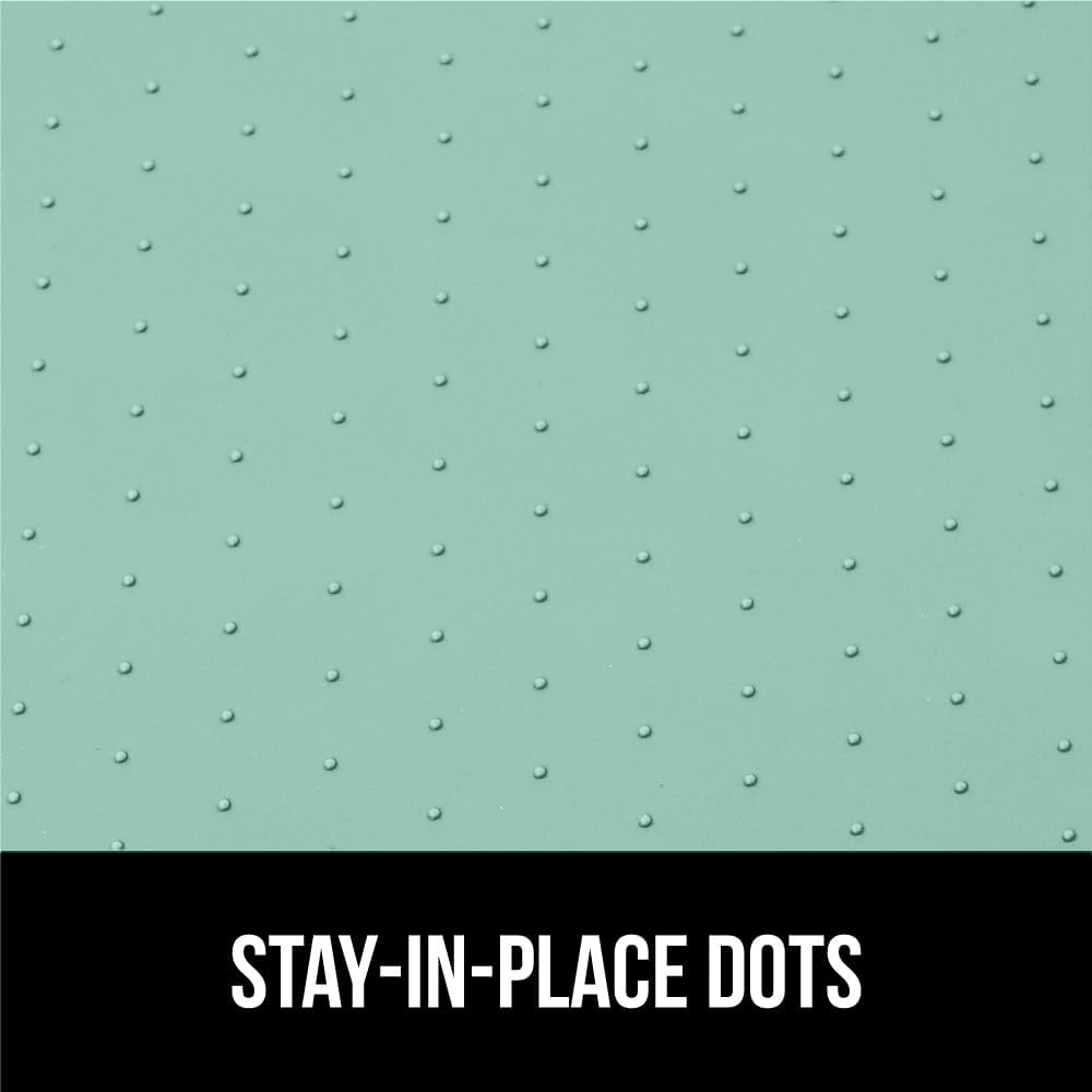 GORILLA GRIP Waterproof Silicone Under Sink Mat with Raised Lip for Kitchen and Bathroom, 28 x 22 in, Cabinet Shelf Liner Stay in Place Mats Dishwasher Safe Drawer Liner, Organizer Tray, Mint