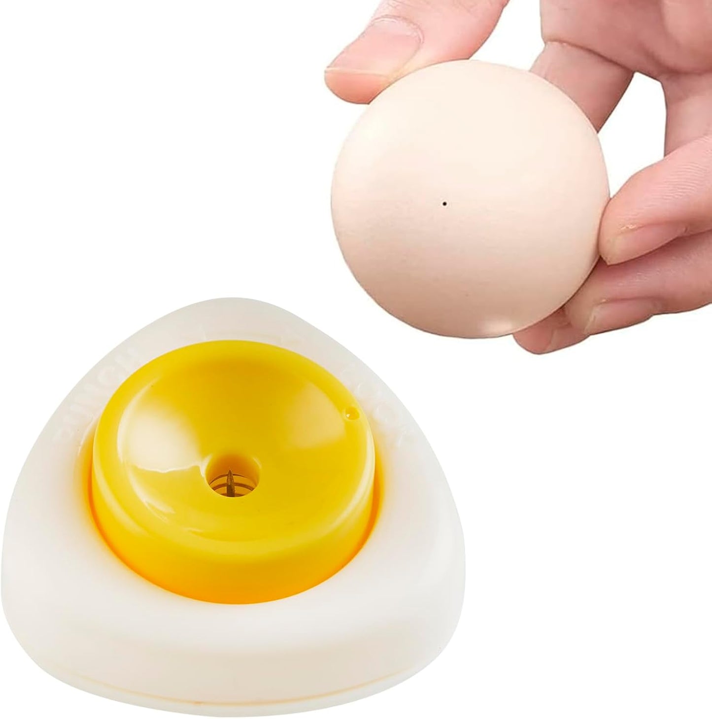 Egg Piercers for Raw Eggs, Egg Hole Poker Egg Separator Tools for Kitchen Gadgets for Hard Boiled Eggs Simple Egg Punchers Piercer with Retractable and Sharp Pin 3 Pack, Yellow