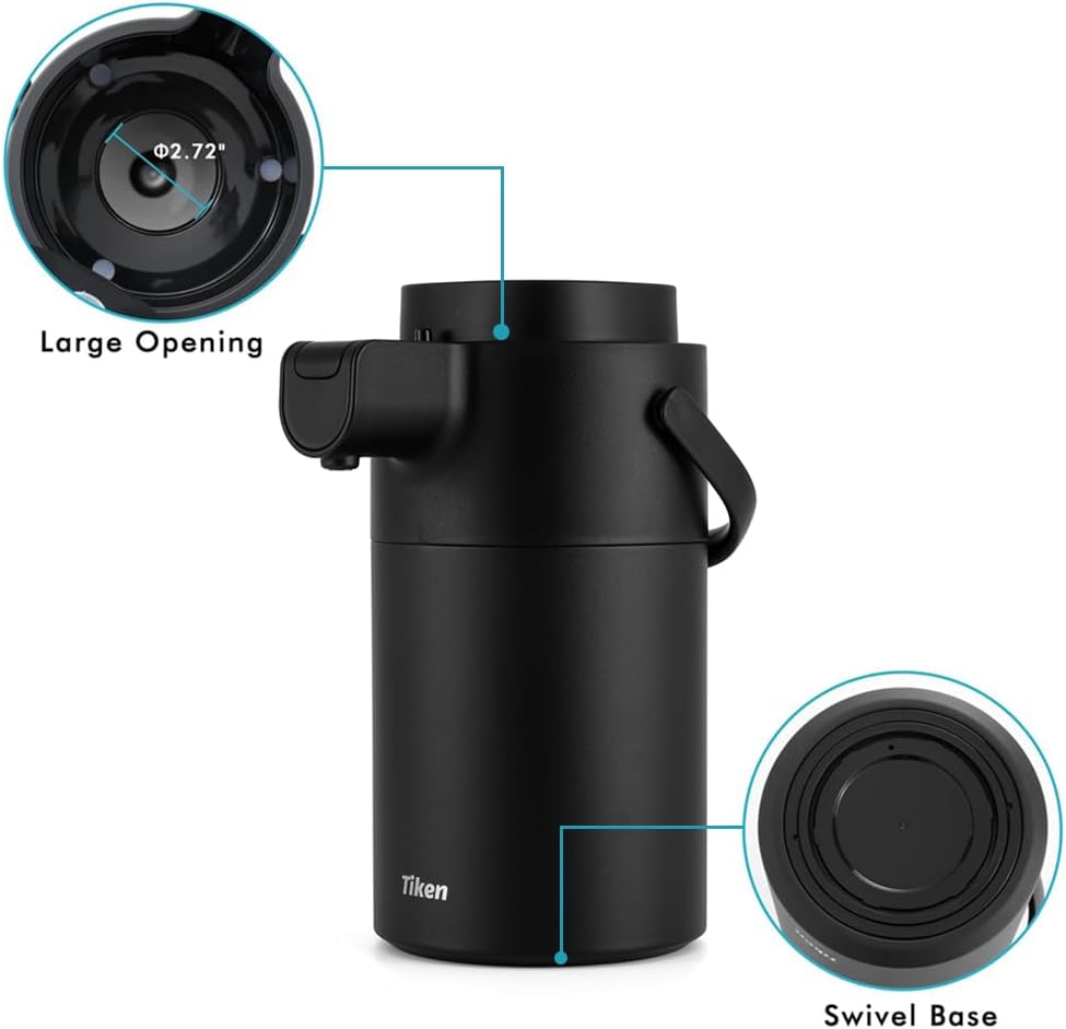 Airpot Coffee Dispenser with Pump - Coffee Carafes for Keeping Hot - Beverage Dispenser - 102oz/3L Thermal Coffee Carafe for Hot Liquids - Stainless Steel Insulated Coffee Thermos Carafe