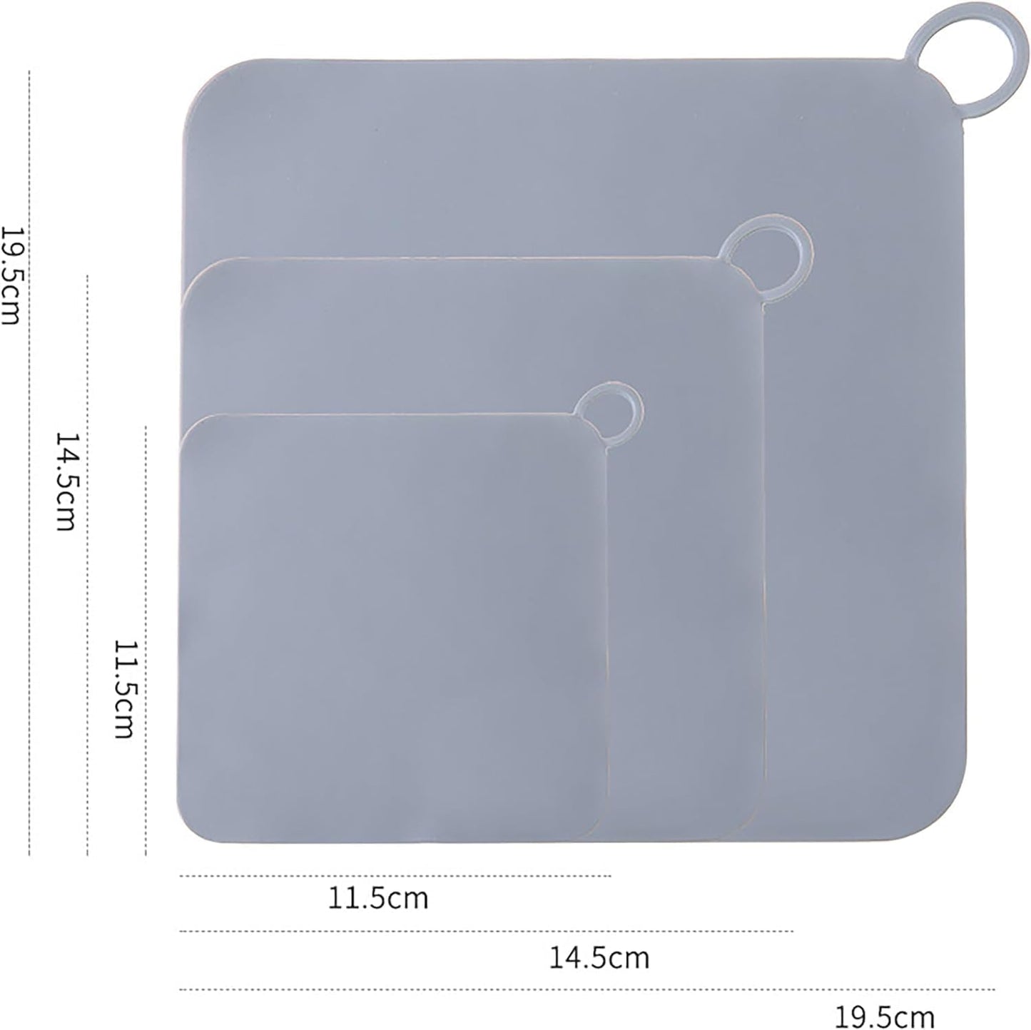 2 Pieces 6 x 6 Inch Silicone Tub Stopper Floor Drain Cover Sewer Anti-Odor Mat Deodorizing Drain Plugs for Kitchen,Bathroom and Laundry (Grey)