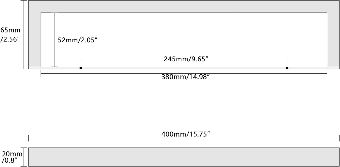 Alise Bath Towel Bar,Wall Mount Towel Holder Towel Rack Towel Hanger for Bathroom Lavatory,16 Inch SUS304 Stainless Steel Towel Rail,White Finish GJF040-W