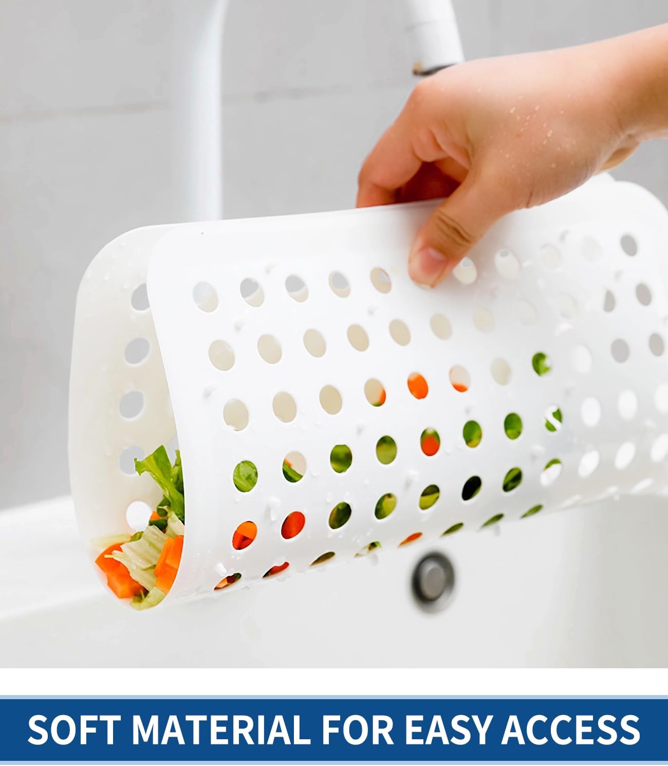 Bligli Small Sink Mat,2 Pack White 11.2x12.7inch Sink Protector Mats for Bottom of Kitchen Sink, Dish Drying Mat for Dishes and Glassware, Fast Drain