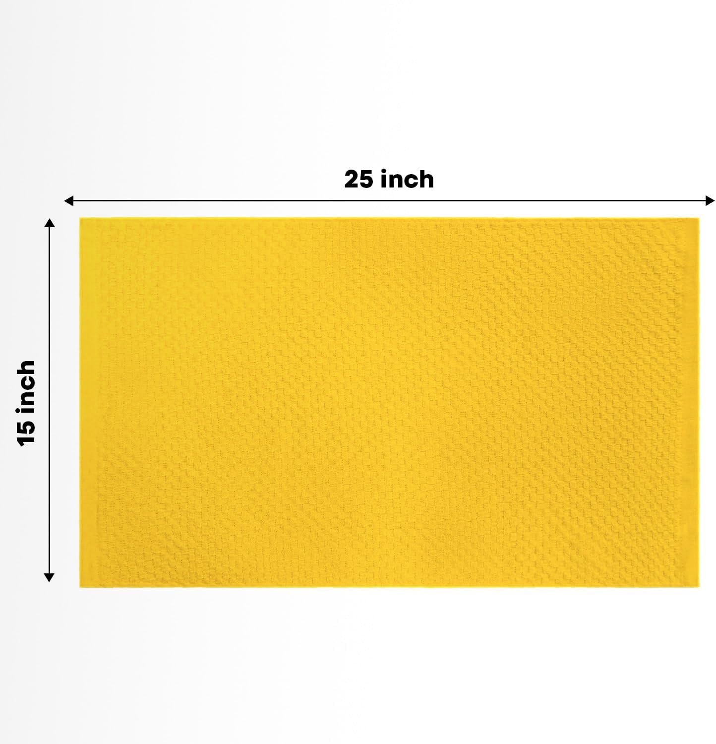 Artoid Mode Ring Spun Cotton Yellow Kitchen Dish Towels, 15x25 Inch Ultra Soft Absorbent Quick Drying Household Cleaning Tea Towels Bar Towels Set of 4