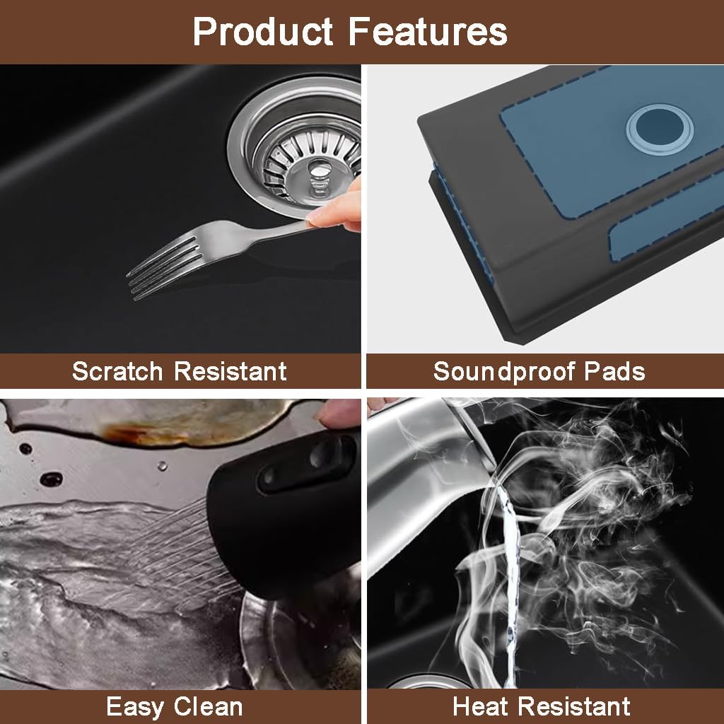 Drop In Kitchen Sink Workstation, Nano Stainless Steel Topmount Bar Single Bowl Sink Combo-Soap Dispenser, Drain Basket, Drain Strainer Set for Modern Kitchen Sink (21.7 * 17.7 * 7.9in)