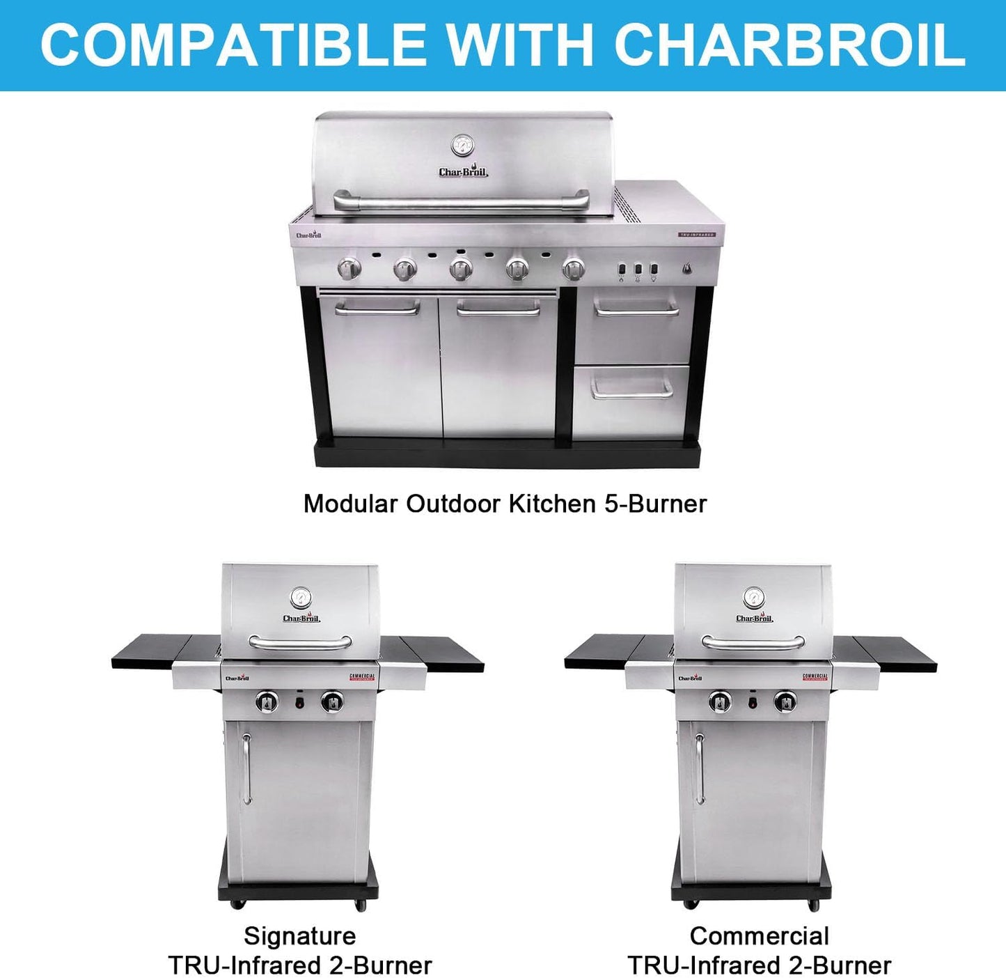 Cast Iron Grill Grates and Emitter Plates for Charbroil TRU-Infrared 463644220 463632320 463642316 463675016 463644220 463245518 463675016P1 463642316 463644220 G362-2100-W1, G369-0030-W2