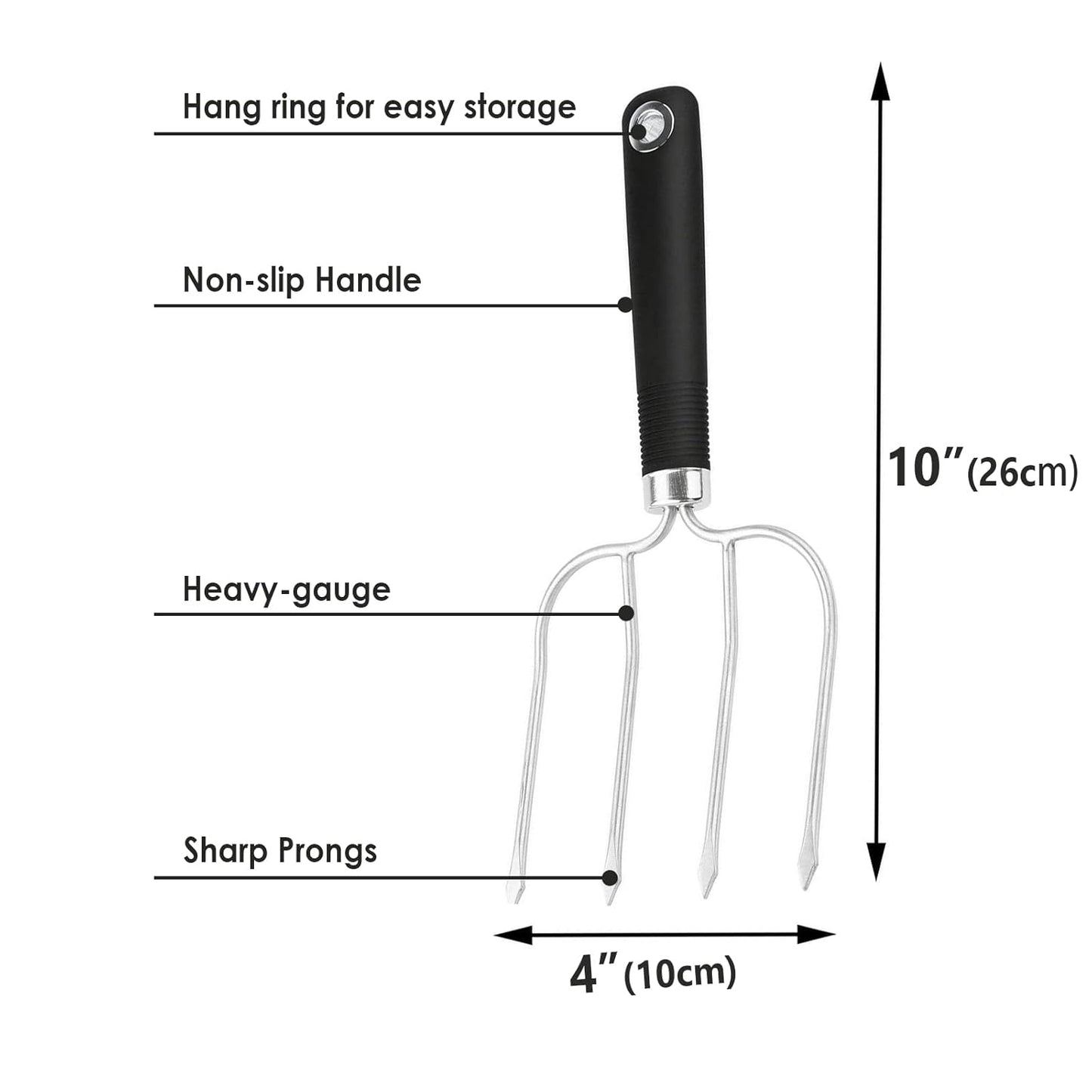 KAYCROWN Turkey Baster and Turkey Roast Lifters with Non-Slip Handle, Silicone Turkey Baster with 2 Marinade Needles & Stainless Steel Turkey Poultry Forks Set, Poultry Lifters