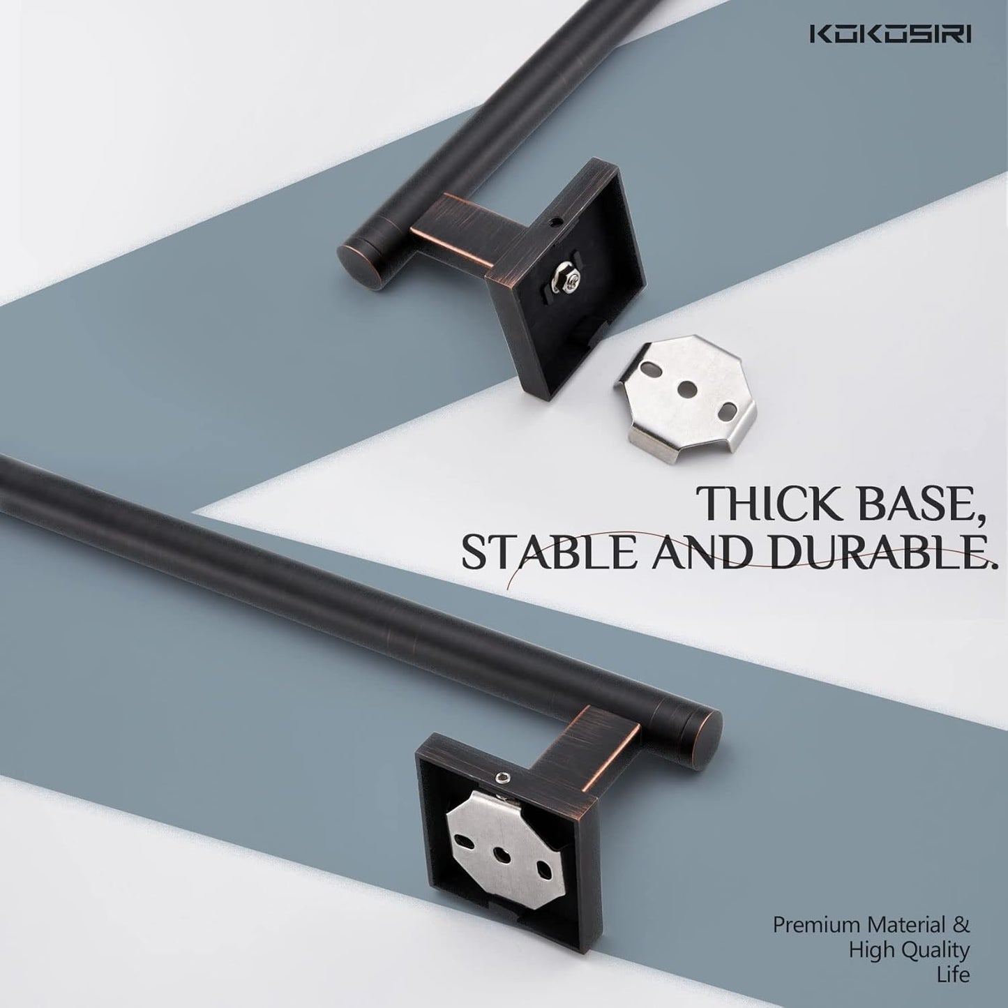 KOKOSIRI Towel Bar Bathroom Towel Holder for Bath Kitchen Cabinet Towel Rails 20 Inch Oil Rubbed Bronze Stainless Steel B4005ORB-L20