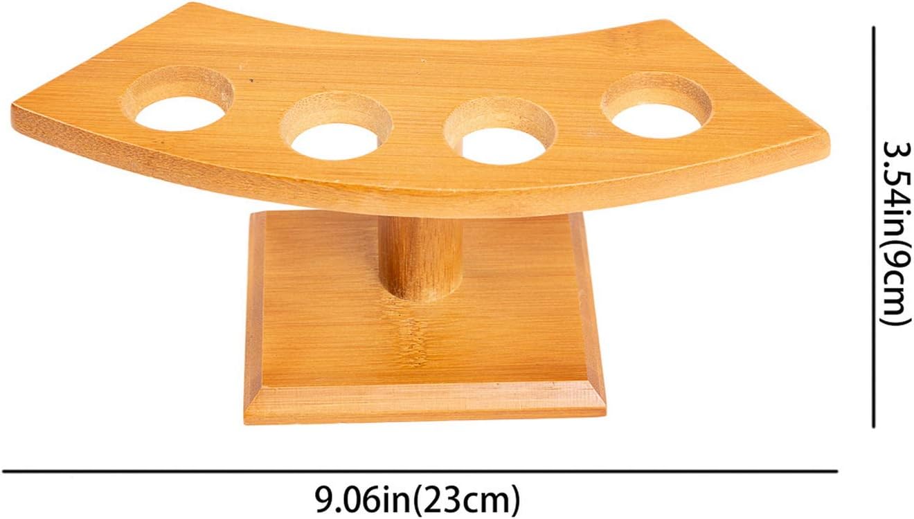 Japanese Style Temaki Sushi Roll Holder Ice Cream Cone Holder With 1-5 Compartments Holes, Kitchen Dining Decor Display Stand, Restaurant Supply Serveware (4 Holes)