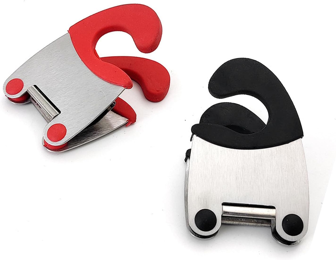 4 Pcs Anti-Scald Spoon Rest, Non Slip Stainless Steel Utensil Holder For Pots, Pans, Heat Resistant Kitchen Clips For Cooking, Stove, Home, Restaurant Use (Black)