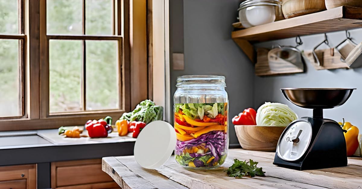 JARMING COLLECTIONS 32oz Extra Wide Mouth Glass Storage Jar with BPA-Free Plastic Lid – Quart Size Airtight Mason Jar for Kitchen, Pantry, and Food Storage (Set of 2)