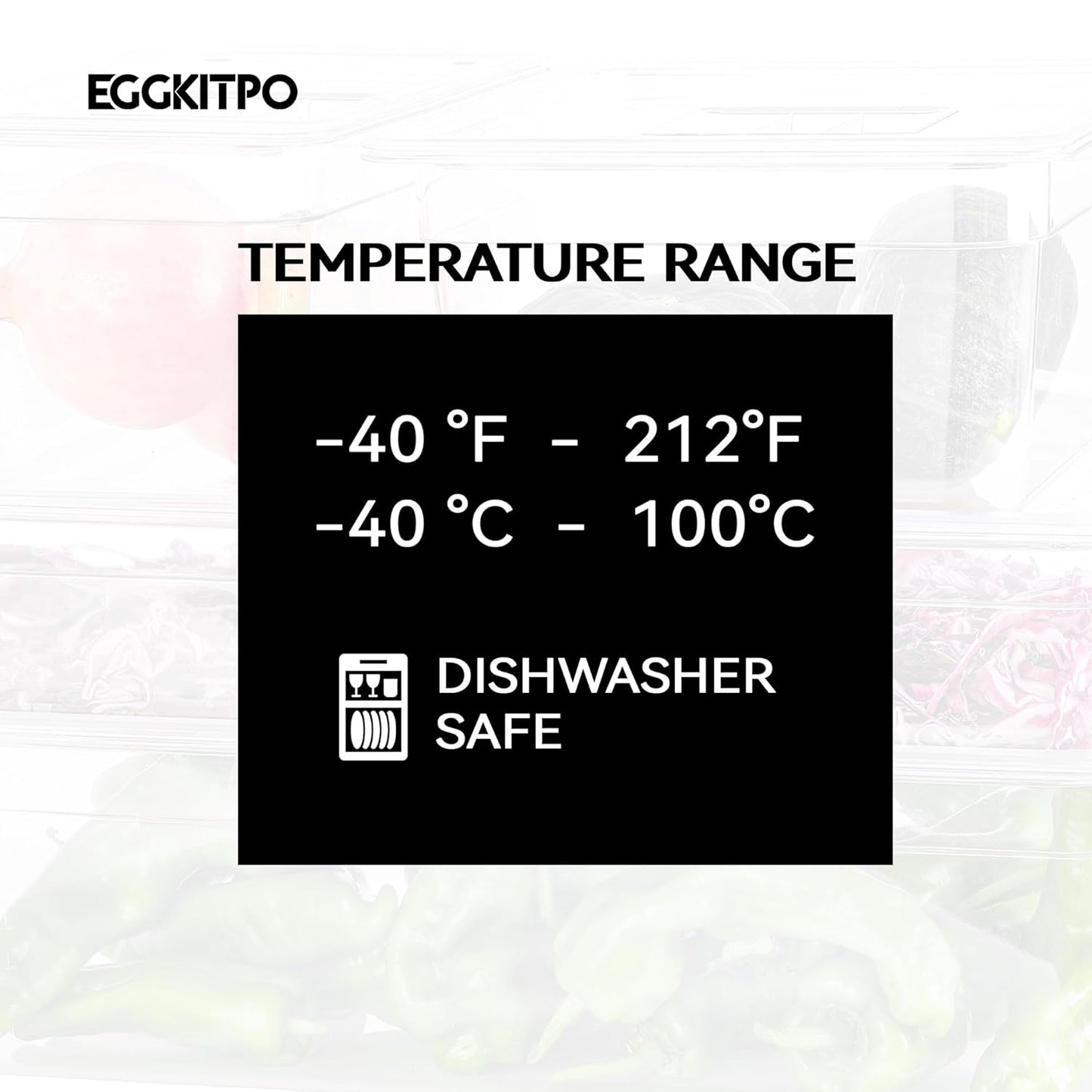 EGGKITP Full Size Clear Food Pans 6 pack 6 Inch Deep Pan Stackable Polycarbonate Food Pan for Restaurant Use BPA free freezer-safe Clear