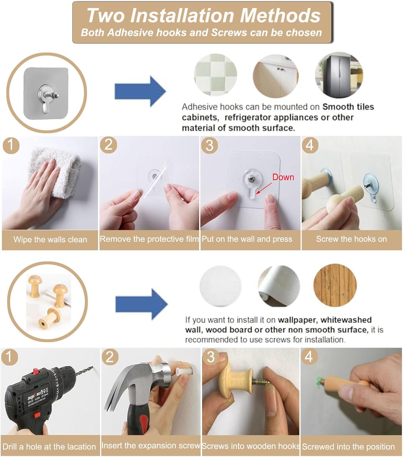 Hanging Fruit Baskets for Kitchen, 3 Pack Boho Cotton Rope Handwoven Vegetable Storage Wall Mounted Large Organizing Basket for Farmhouse Decor, Onion, Potato, Garlic and Plants (White)