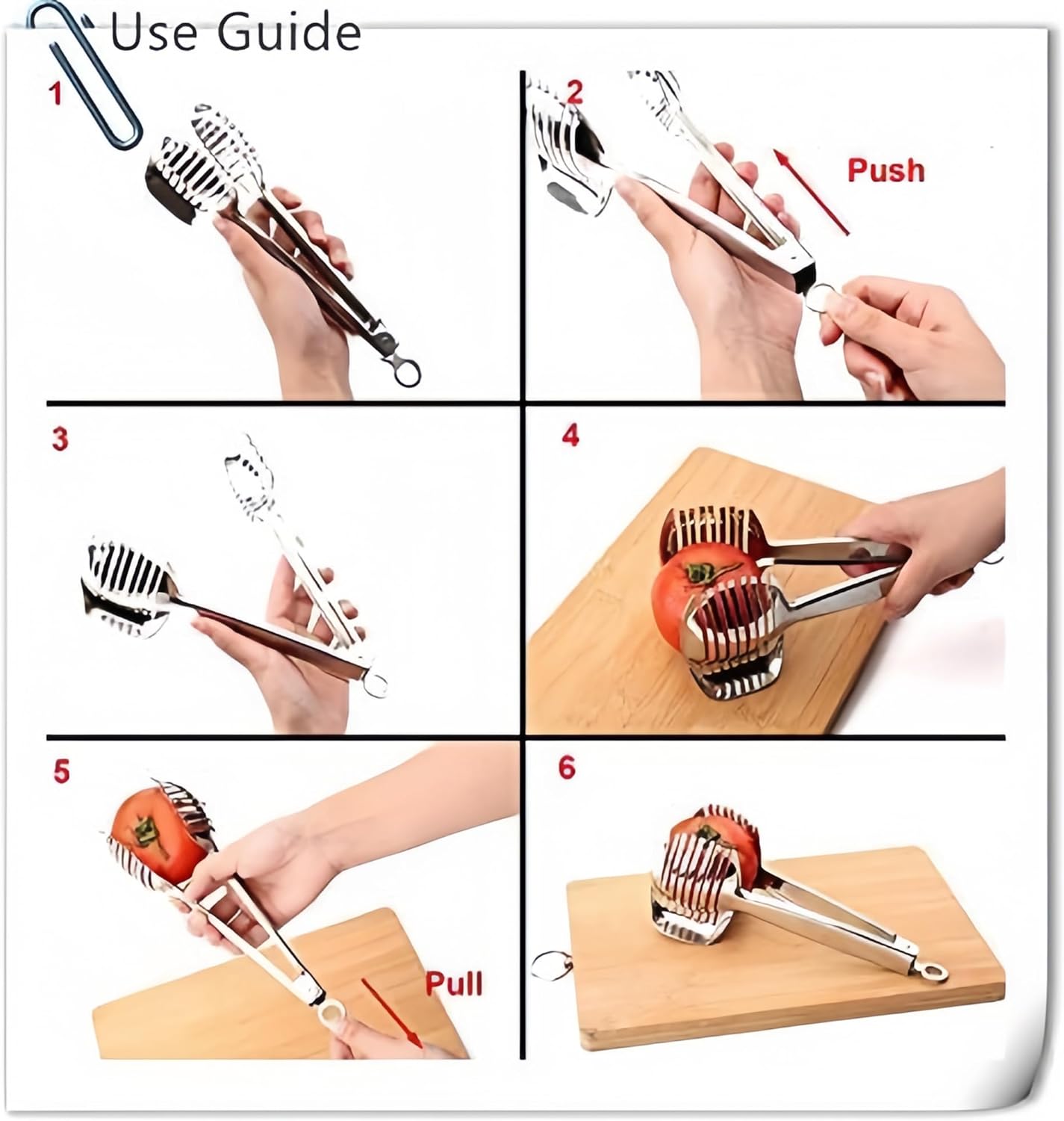 Tomato Lemon Slicer with Tomato Knife Set,Handheld Even Slicing Guide Cutter Tools,for Round Fruit and Veggies, Multi Kitchen Cutting Gadgets