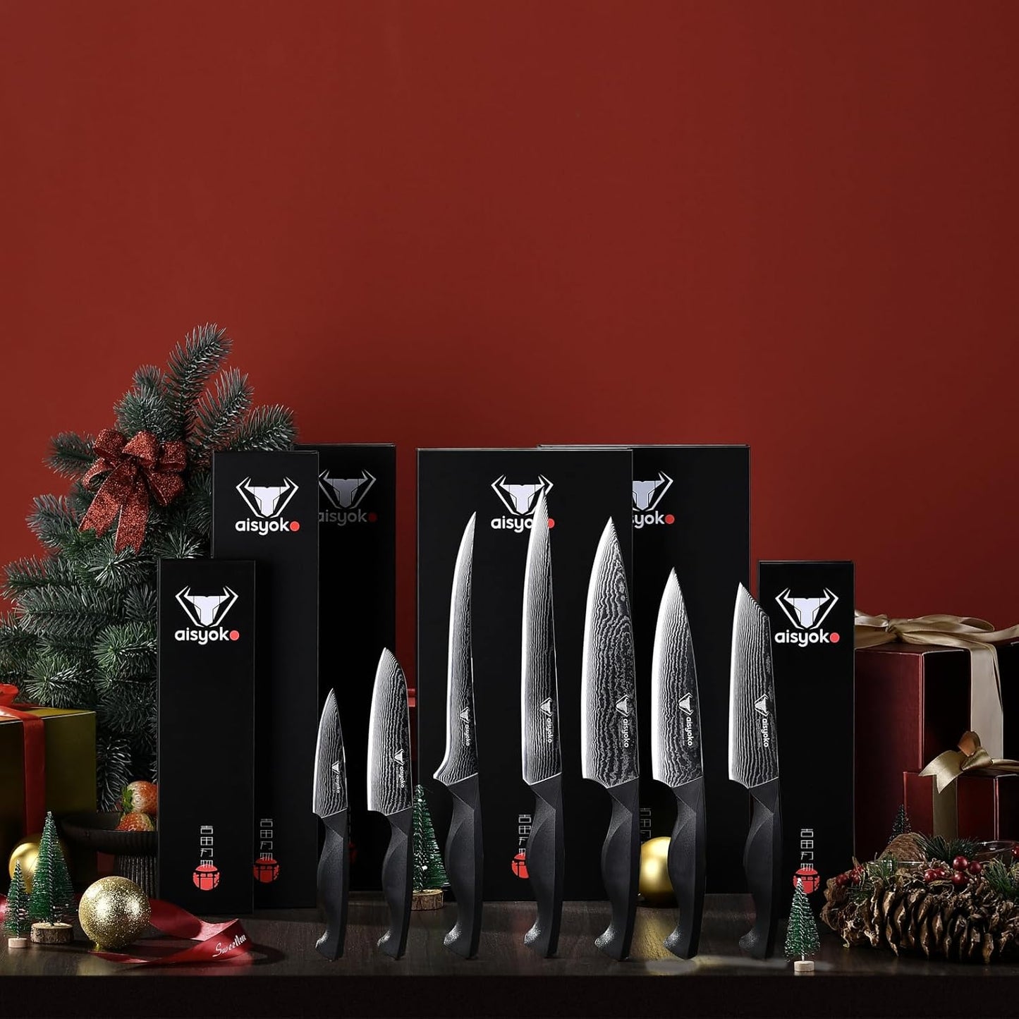 Professional Chef Knife 8 "Damascus Kitchen Knife 8C High carbon stainless steel Super sharp,Ergonomic Full Tang ABS Anti-Skid Handle utility knife Japanese Cooking Knife with Luxury Gift Box