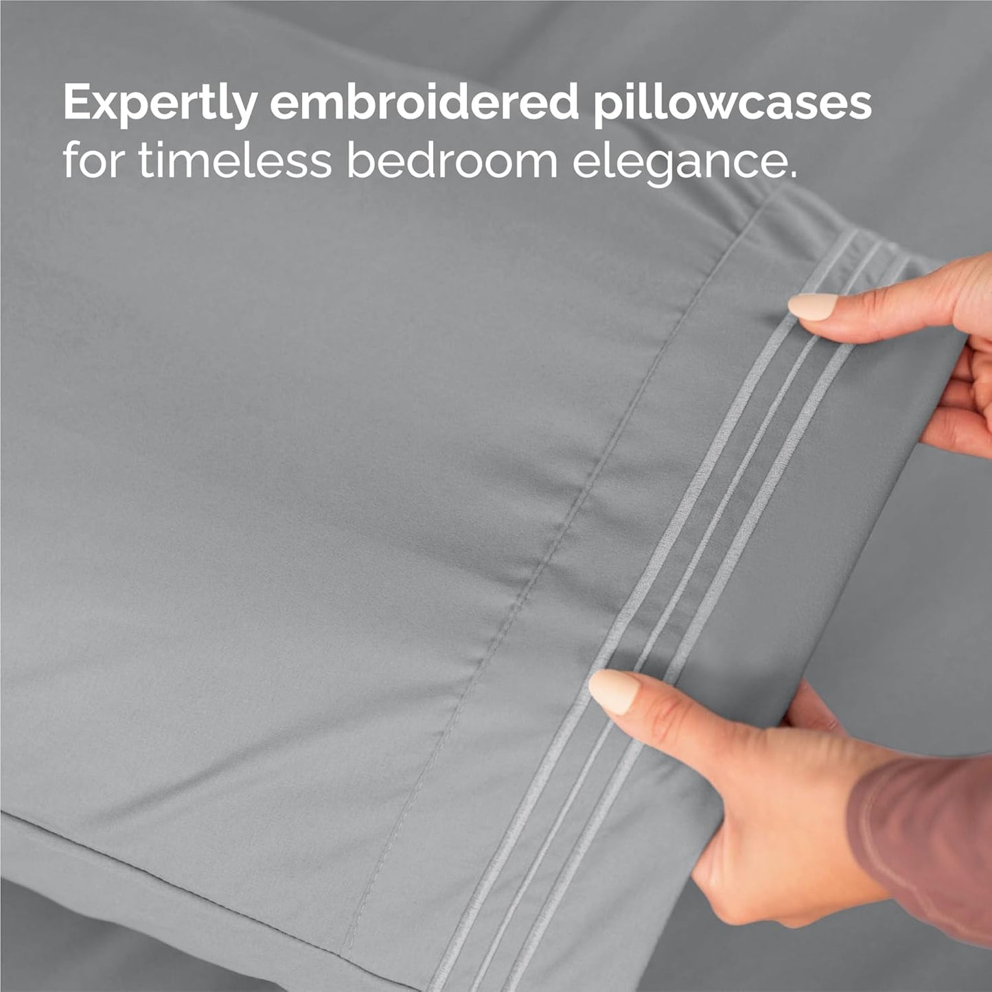 King Size 4 Piece Sheet Set - Comfy Breathable & Cooling Bed Sheets Set - Hotel Luxury Bedding for Women, Men, Kids, Teens, Boys & Girls - Deep Pockets, Soft and Wrinkle Free - Oeko-Tex - Steel Blue