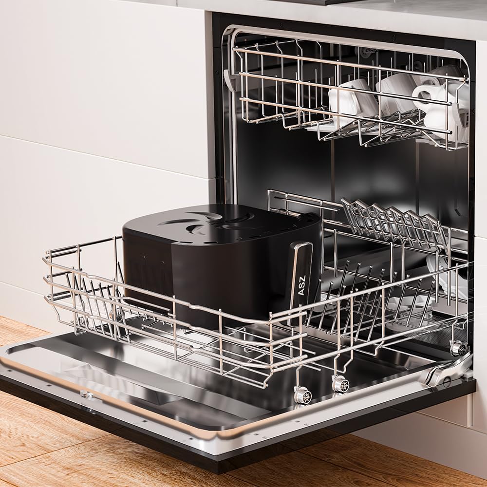 ASZ Digital Air Fryer 6 qt with Window Up - Big Airfryer 6 Presets Preheat Airfry Reheat Bake Roist Broil 400°F Airfrier 85% Oil Less,Nonstick Dishwasher-Safe Parts, Automatic Shutoff