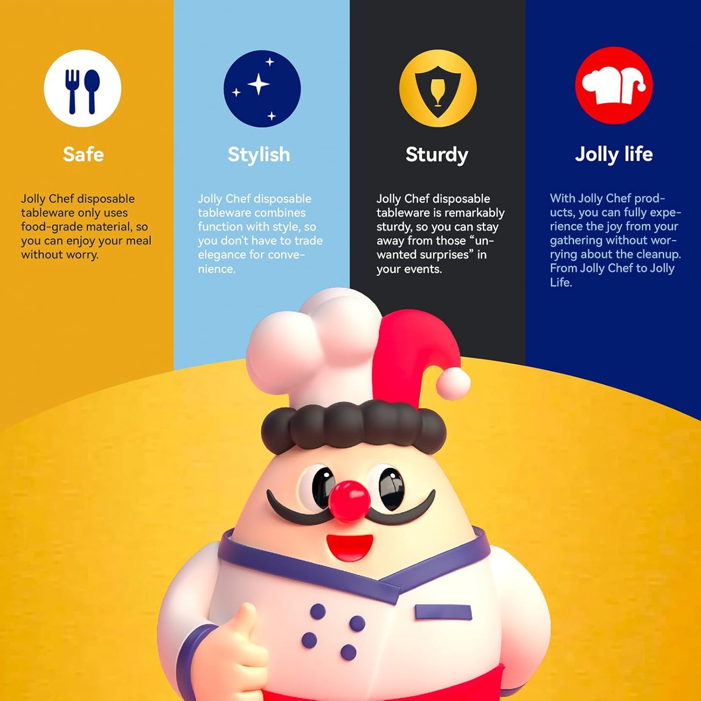 JOLLY CHEF 3oz Paper Cups 300 Packs for Bathroom, Disposable Small Mouthwash Cups, Ideal for Bathroom, Home, Party