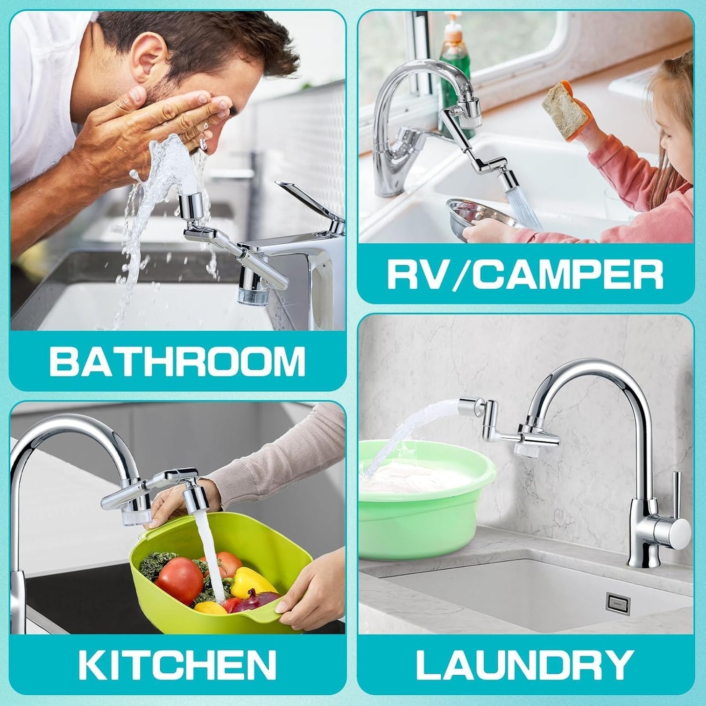 CECEFIN 8pcs Filter Cartridges Replacement for Swivel Faucet Water Filter, 1um Micro-Porous Purifier, 1.2inch Diameter Strong Filter-ability Element, Improve Water Conditions