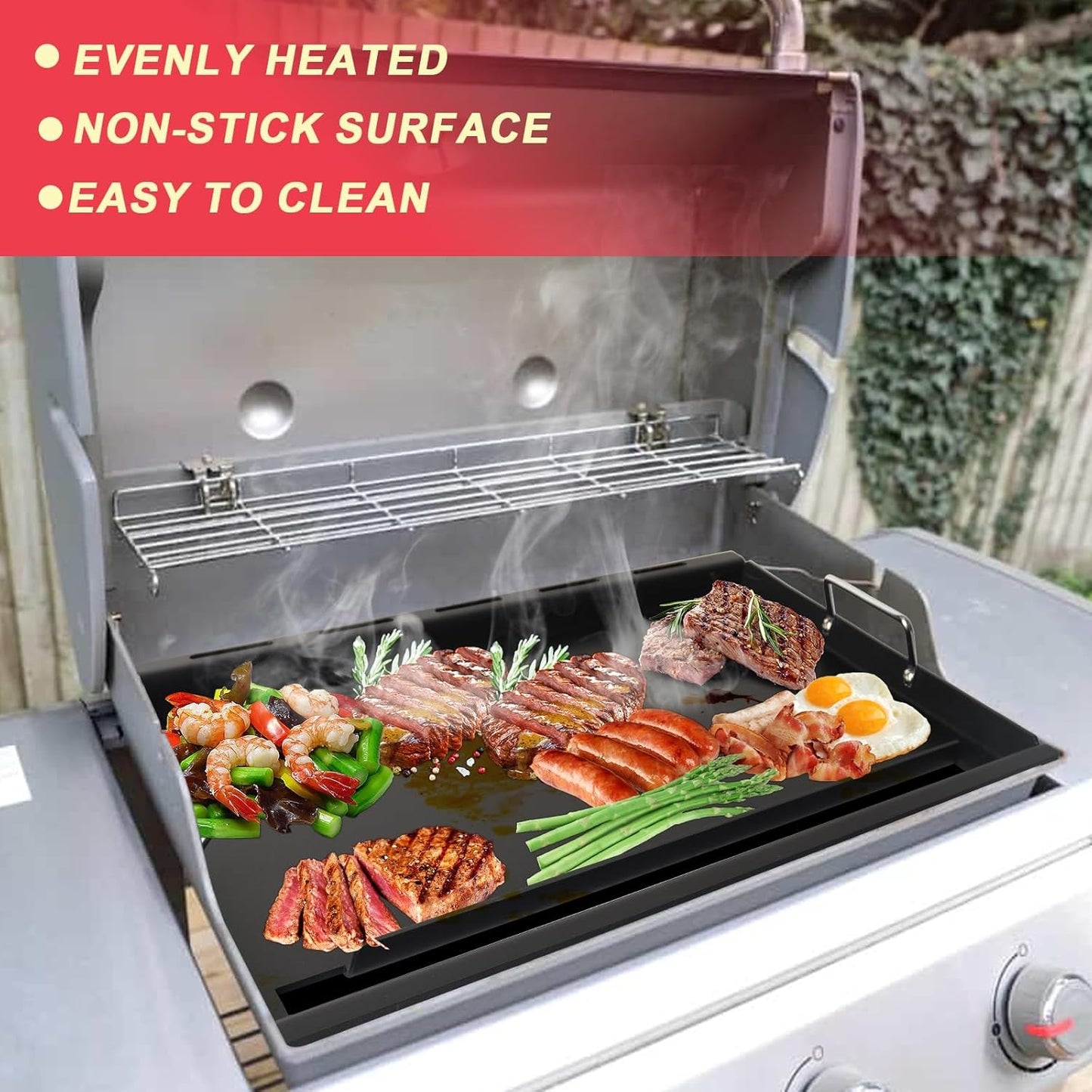 6788 Genesis II 300 Full Size Griddle Insert for Weber GS4 Genesis II 300 Series Grill Genesis II E-335 E-310 E-330 E-315 S-310 SX335 E-325 EX-335 Flat Top Griddle, Carbon Steel for 66095 66802