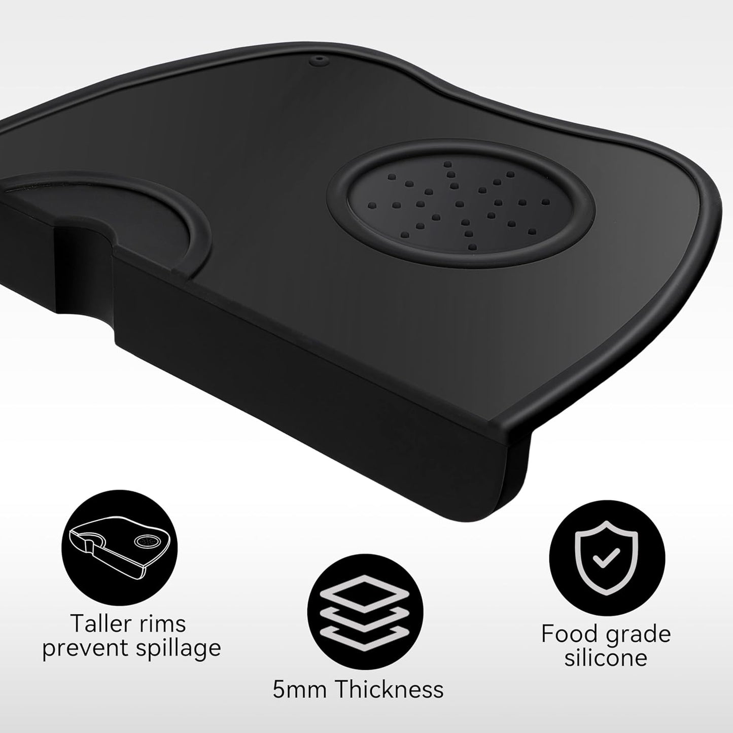 Apexstone Silicone Coffee Tamper Mat 8 Inch X 6 Inch, Espresso Silicone Mat, Espresso Tamper Mat, Coffee Tamp Mat