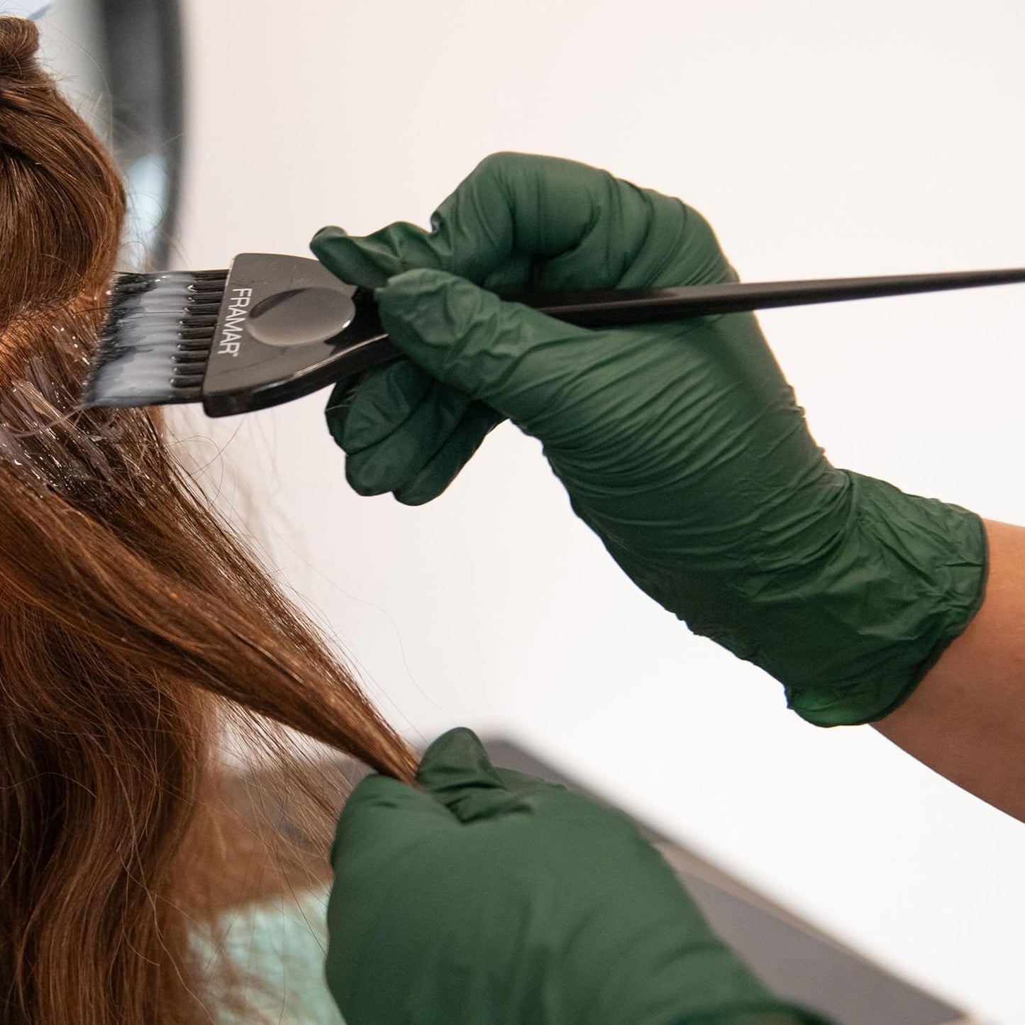 FRAMAR Green Gloves Disposable Latex Free – Heavy Duty Nitrile Gloves Medium, Disposable For Hair Dye, Cooking Glove Medium Nitrile Tattoo Glove, Guantes Desechables, Biodegradable - 100