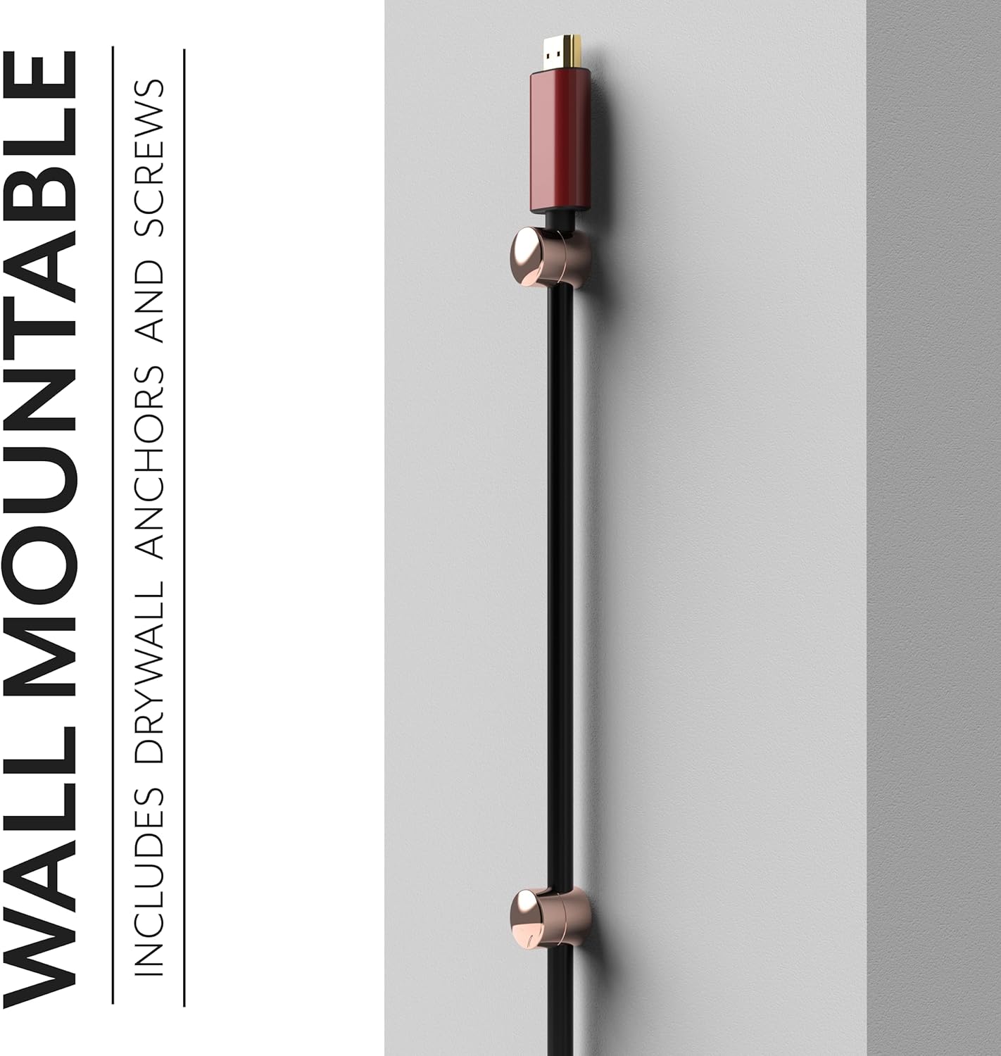 Cable Anchors for Desk Organization | Premium Aluminum Cord Organizers | Charger + Cable Management Clips for Home & Office | Stylish, Sturdy, & Functional | (3 Pack) (Copper)