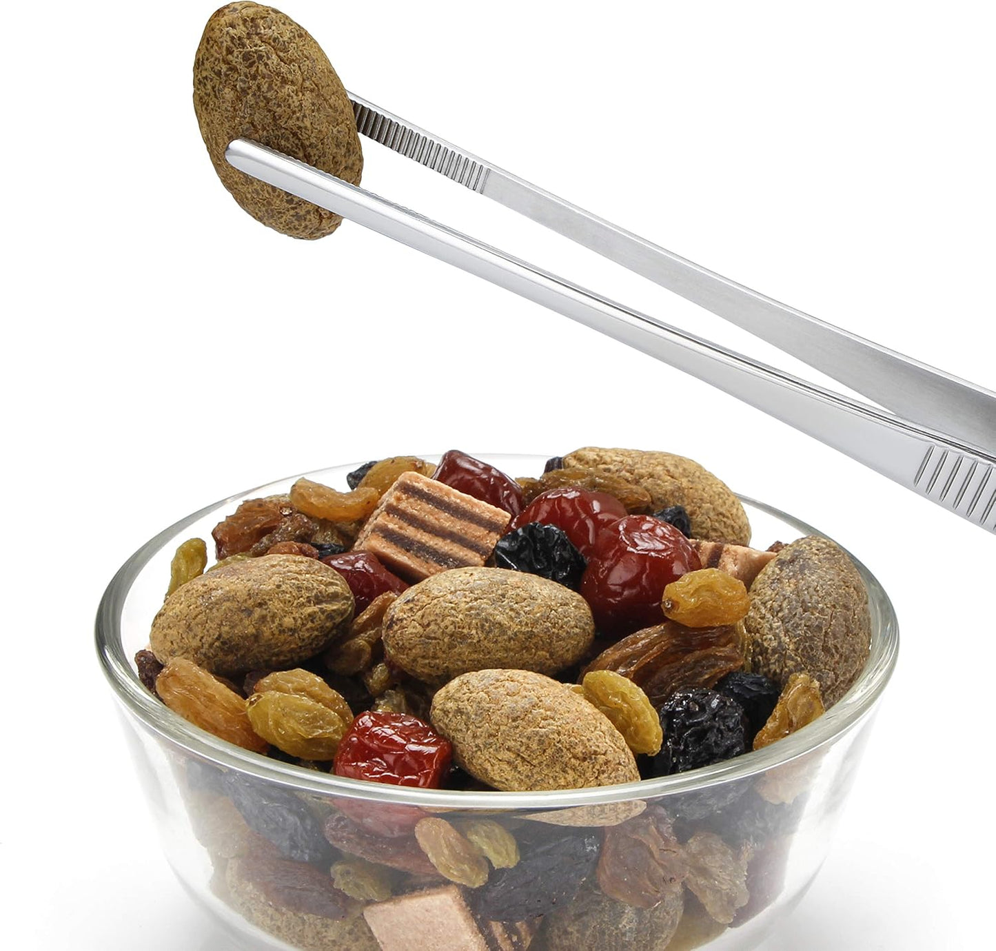 8.5 Inch Kitchen Tweezers Fine Tweezer Tongs, MSY BIGSUNNY Stainless Steel Food Tweezers Multi-function Precision Serrated Tips Cooking Tongs Kitchen Serving Tong