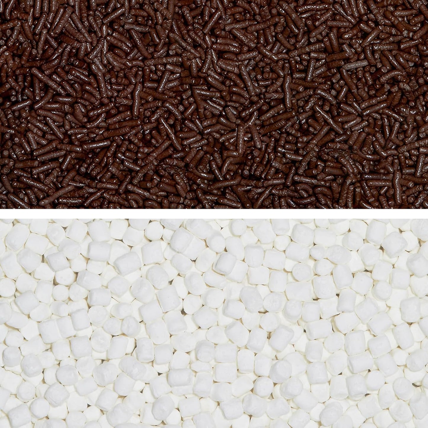 Fancy Sprinkles Limited Edition Fall Season Gimme S'more Sprinkle Set featuring Chololate Jimmies and Mini Marshmallows For Dessert Decorating, Smores and Hot Chocolate (0.50c)