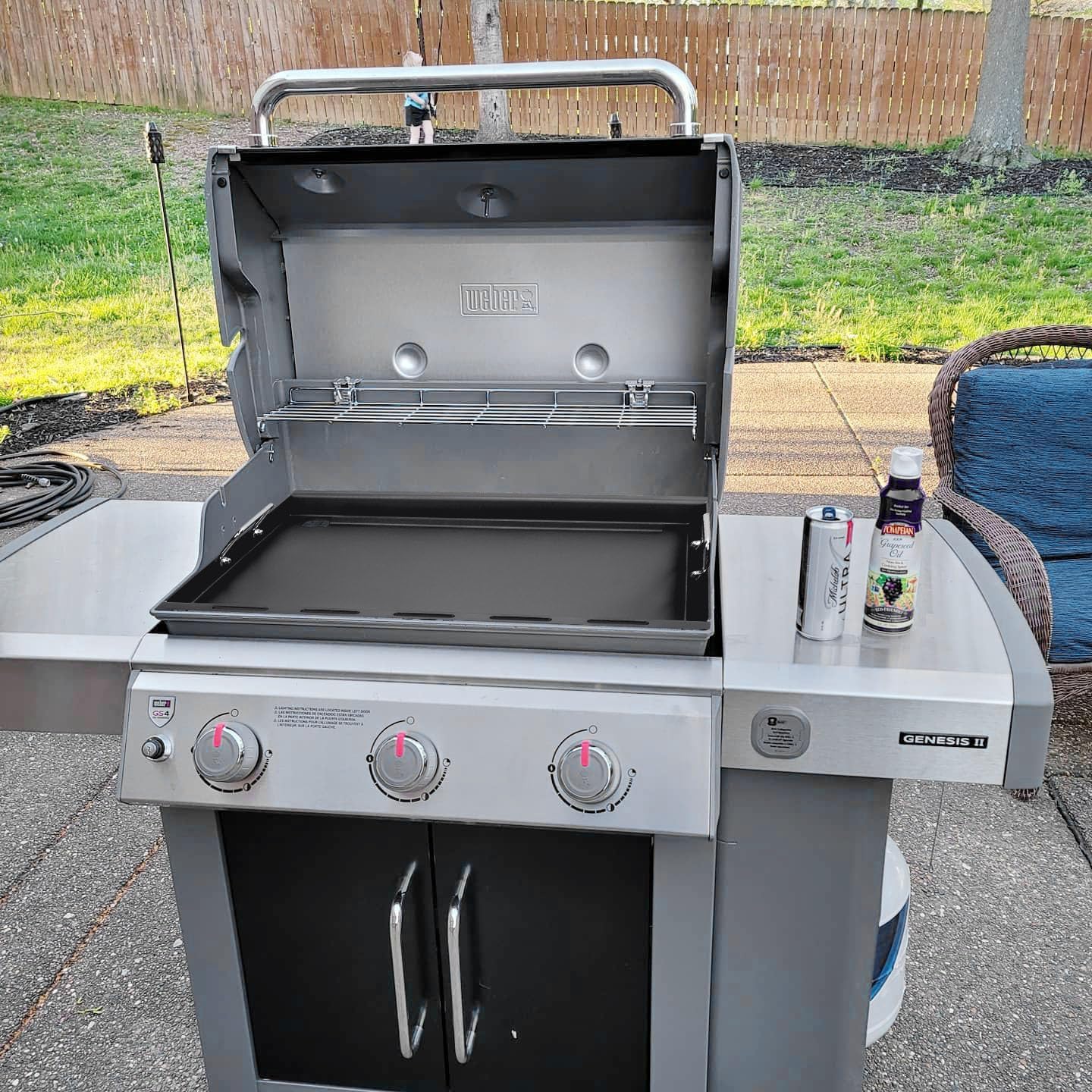 Full-Size Griddle Inserts for Weber Genesis II 300 Series Grill, Flat Top Grill Griddle for Weber GS4 Genesis II E-310/315/325/330/335 S-310/335 and More, Rectangular Griddle Replace for 6788