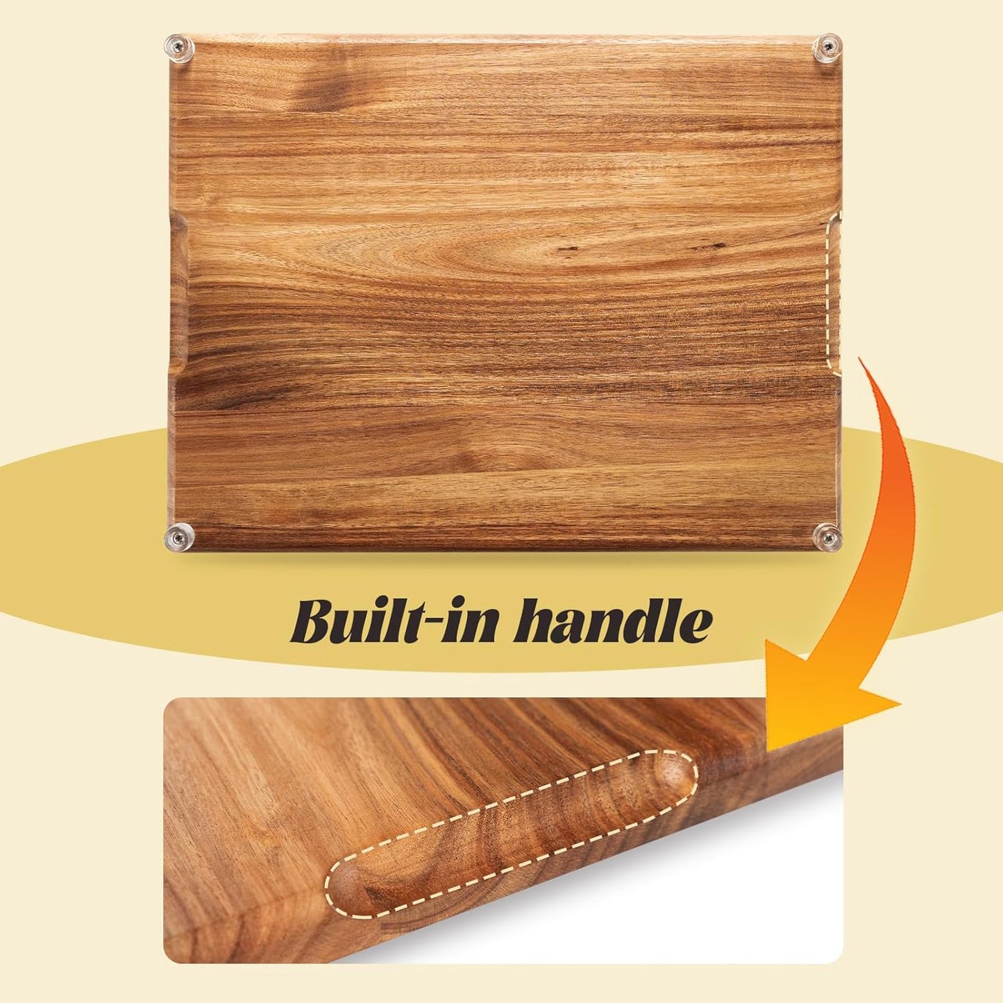 eleganlife Charcuterie Boards Set with Knives, Acacia Cheese Board Large, Charcuterie Platters with Compartments, Serving Boards Gifts for Wedding, Birthday and Housewarming Party