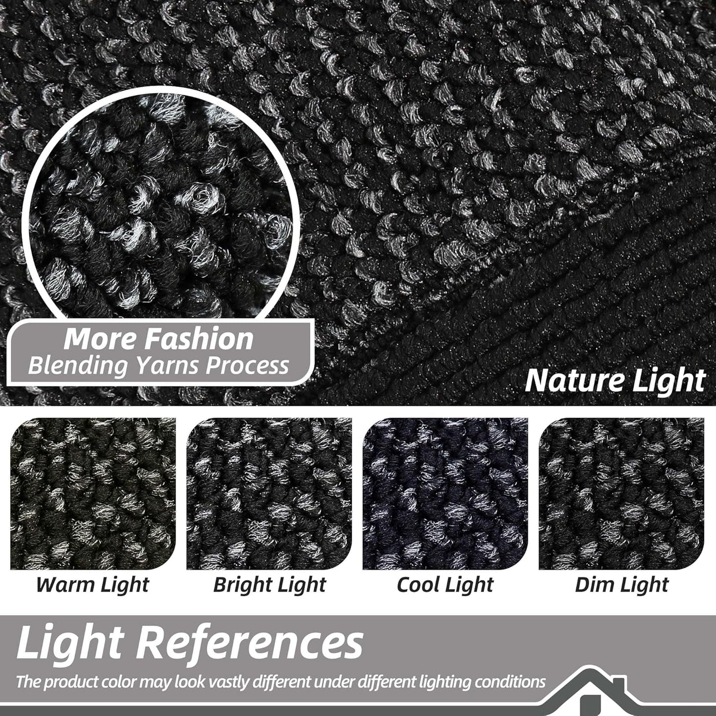 BEQHAUSE Indoor Door Mat 32" x 48", Dirt Trapper Door Mats Non-Slip Entryway Rugs Washable, Resist Dirt Absorbent Welcome Mat, Low Profile Floor Mats for Front Back Door and Entryway, Black