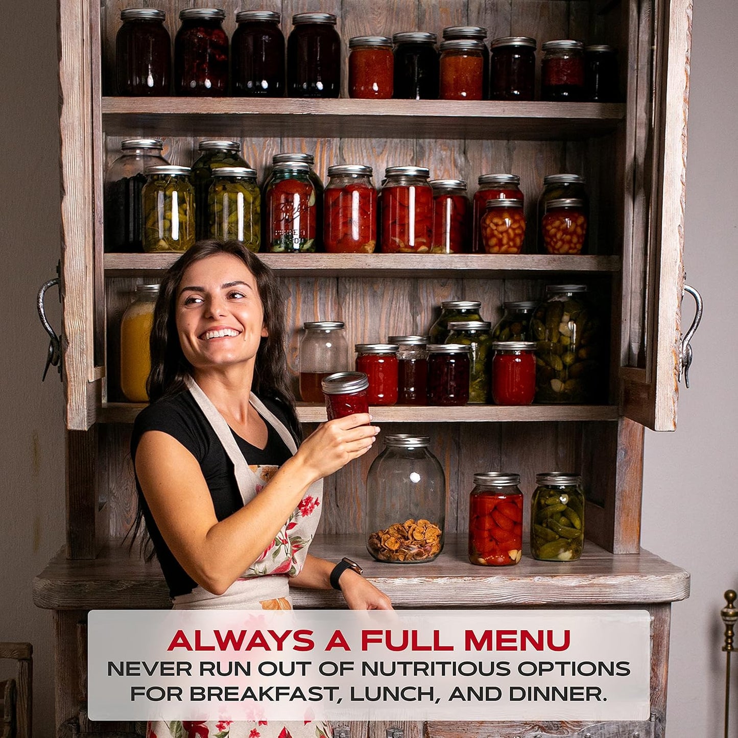 FORJARS - Wide Mouth Canning Lids, 24-Pack – Create Airtight Seals on Mason Jars to Preserve Food for Meal Prep & Emergency Food Storage – 3.4 In. Metal Lids with Silicone Seals – Canning Supplies