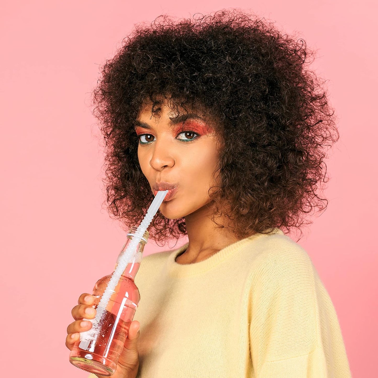 Bendable Straws - 11 inch Long Flexible Straws - Bendy Drinking Straw Reusable - 14 Pack