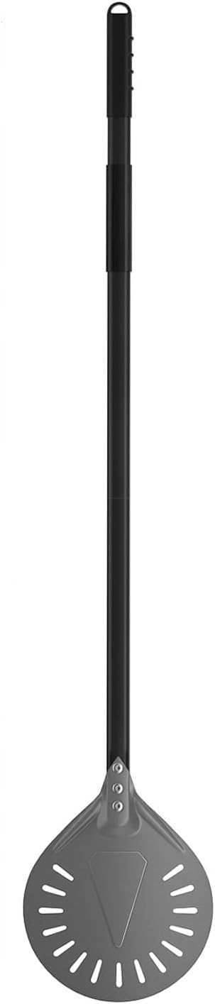 G.a HOMEFAVOR 3-Piece Pizza Oven Accessories, 12" × 15" Perforated Pizza Peel, 9" Round Turning Peel, Pizza Oven Cleaning Brush, Pizza Kit for Professional Chef or Pizza Lover