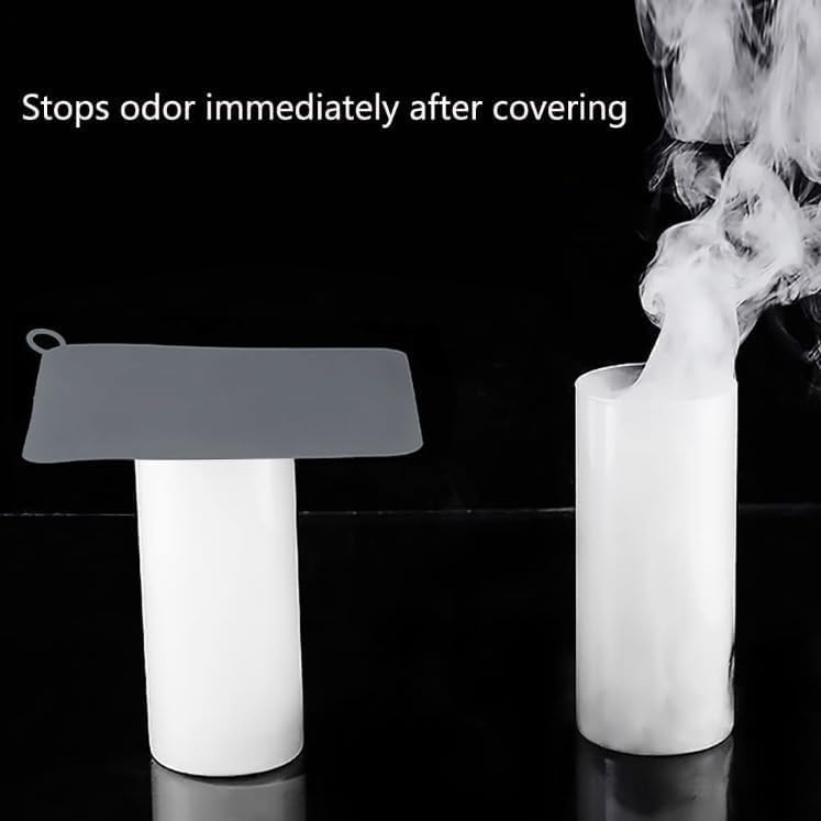 2 Pieces 8 x 8 Inch Silicone Tub Stopper Floor Drain Cover Sewer Anti-Odor Mat Deodorizing Drain Plugs for Kitchen,Bathroom and Laundry (Grey)