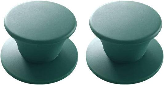 JoyTube Universal Pot Pan Lids Replacement Knob, Silicone Heat Resistant Pan Cover Holding Handles BPA Free Dishwasher Safe Fits Skillets and Kitchen Cookware (Pack of Two-Blackish Green)