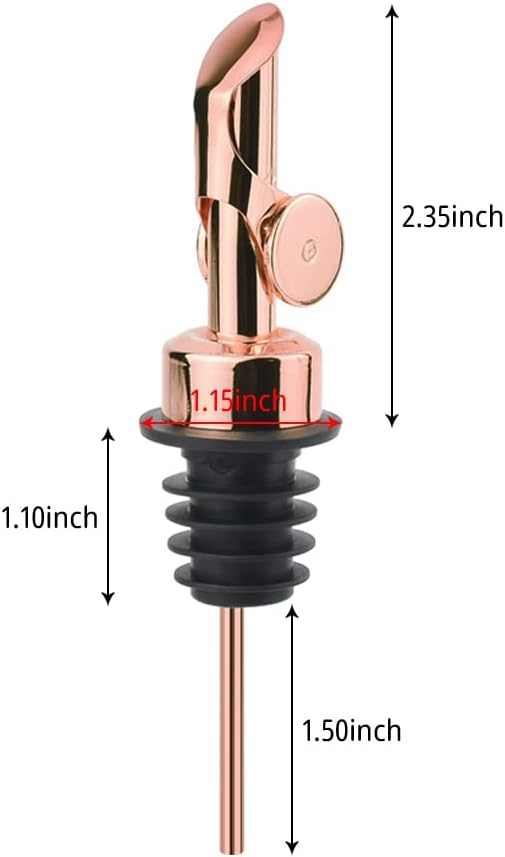 MEETSWEET Olive oil dispenser spout, pour spouts，304stainless steel automatic opening and closing spout, leak-proof, for olive oil, vinegar, wine and other liquid bottles (304) 4pcs…