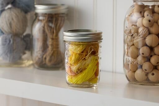 Ball Regular Mouth Glass Mason Jars with Lids and Bands, Used for Canning (Half Pint, 8 Ounce (Pack of 4))