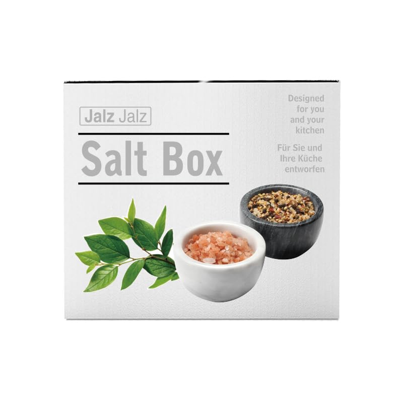 Marble Salt Holder Salt Box Spice keeper Black Big Salt Cellar Natural Material Salt Container Spice Cellar Large Capacity