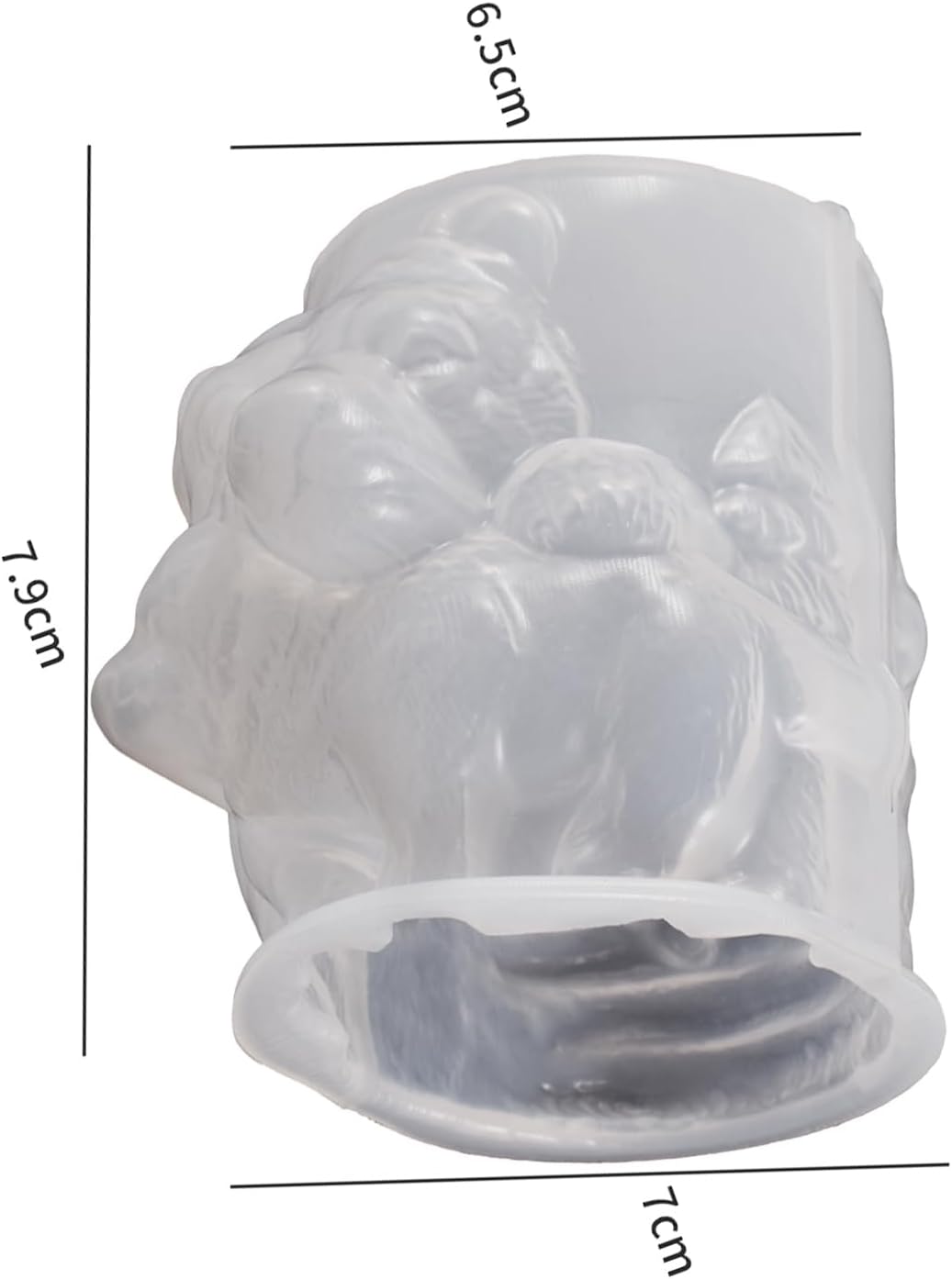 Bear Cylinder Animal Candle & Clay Jewelry Resin Casting Molds - 3D Silicone Mold for Craft Supplies