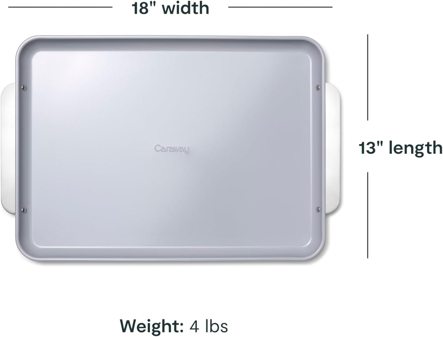 Caraway Non-Stick Ceramic Large Baking Sheet Duo - Naturally Slick Ceramic Coating - Non-Toxic, PTFE & PFOA Free - Perfect for Baking, Roasting, and More - Large (18" x 13") - Perracotta