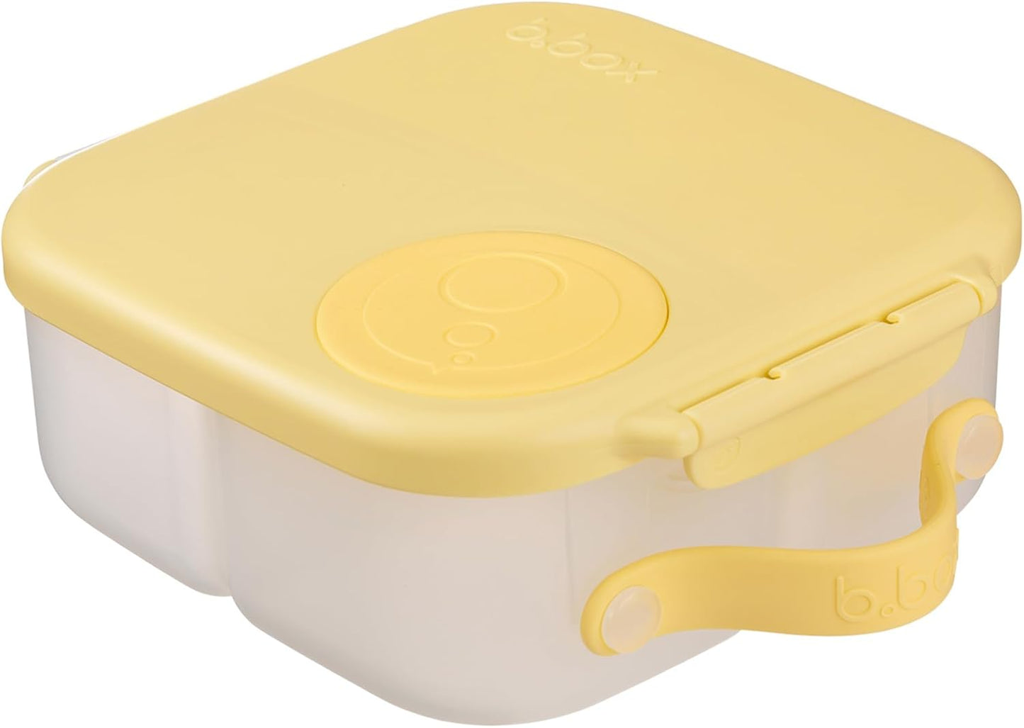 b.box Mini Lunch Box, Bento Box for Kids, Snack Container with 2 Leak Proof Compartments, Reusable Snack Containers with Lids, Kids Lunch Boxes Ages 3+, BPA Free, 4 1/4 Cup Capacity (Lemon Twist)