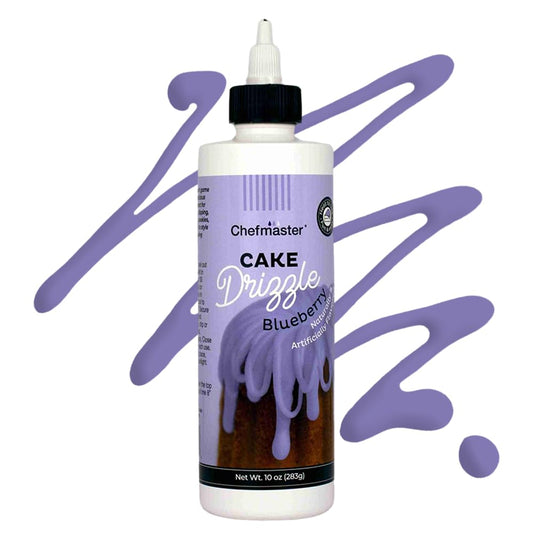 Blueberry-Flavored Cake Drizzle by Chefmaster, Edible Cake Drip Frosting for Decorating, Drip for Cakes, Cupcakes, Cookies, Donuts, 10 oz