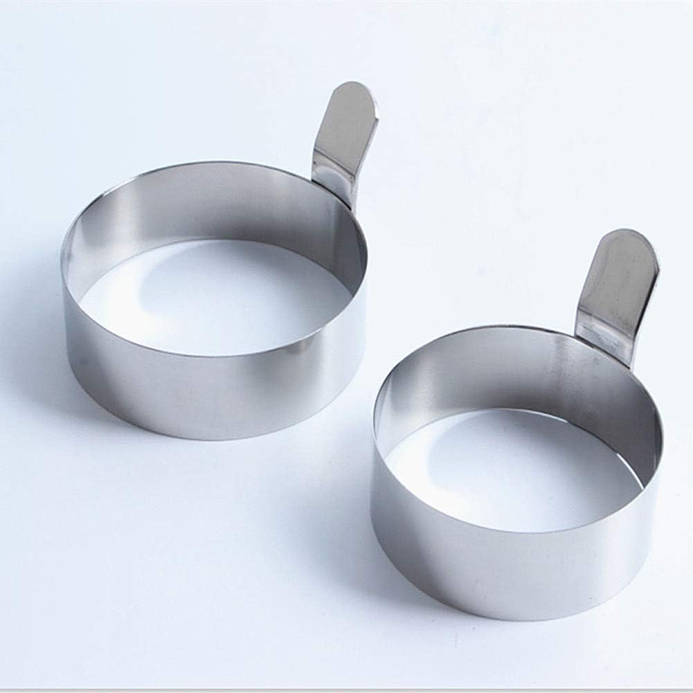 Egg Ring,3 Inch Stainless Steel Omelet Mold Pancake Ring Metal Kitchen Cooking Tool (3 Pack)