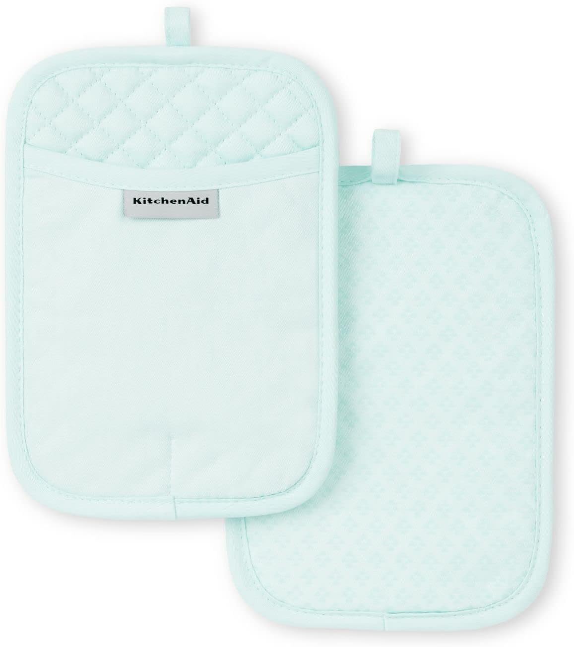KitchenAid Asteroid Pot Holder 2-Pack Set, Mineral Water, 7"x10"