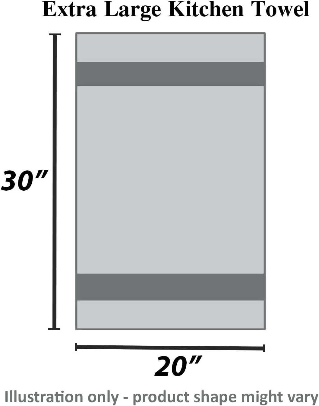 Urban Villa Kitchen Towels (20x30 Inches 8 Pack) Extra Large Premium Salsa Stripes Dish Towels for Kitchen Dish Cloths Highly Absorbent 100% Cotton Kitchen Hand Towels with Hanging Loop Tea Towels