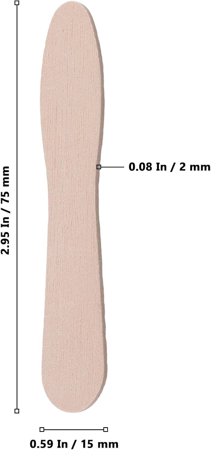 3000 PCS 3 Inch Wooden Ice Cream Spoons, Mini Tasting Spoons Wooden Small Dispasable Dessert Spoons Wood Sample Spoons Bulk for Craft, Tasting