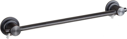 JiePai Suction Cup Towel Bar 24 Inch Oil Rubbed Bronze,Removable Modern Vacuum Suction Towel Holder for Bathroom Door Adhesive Towel Bar Suction Towel Rack Holde