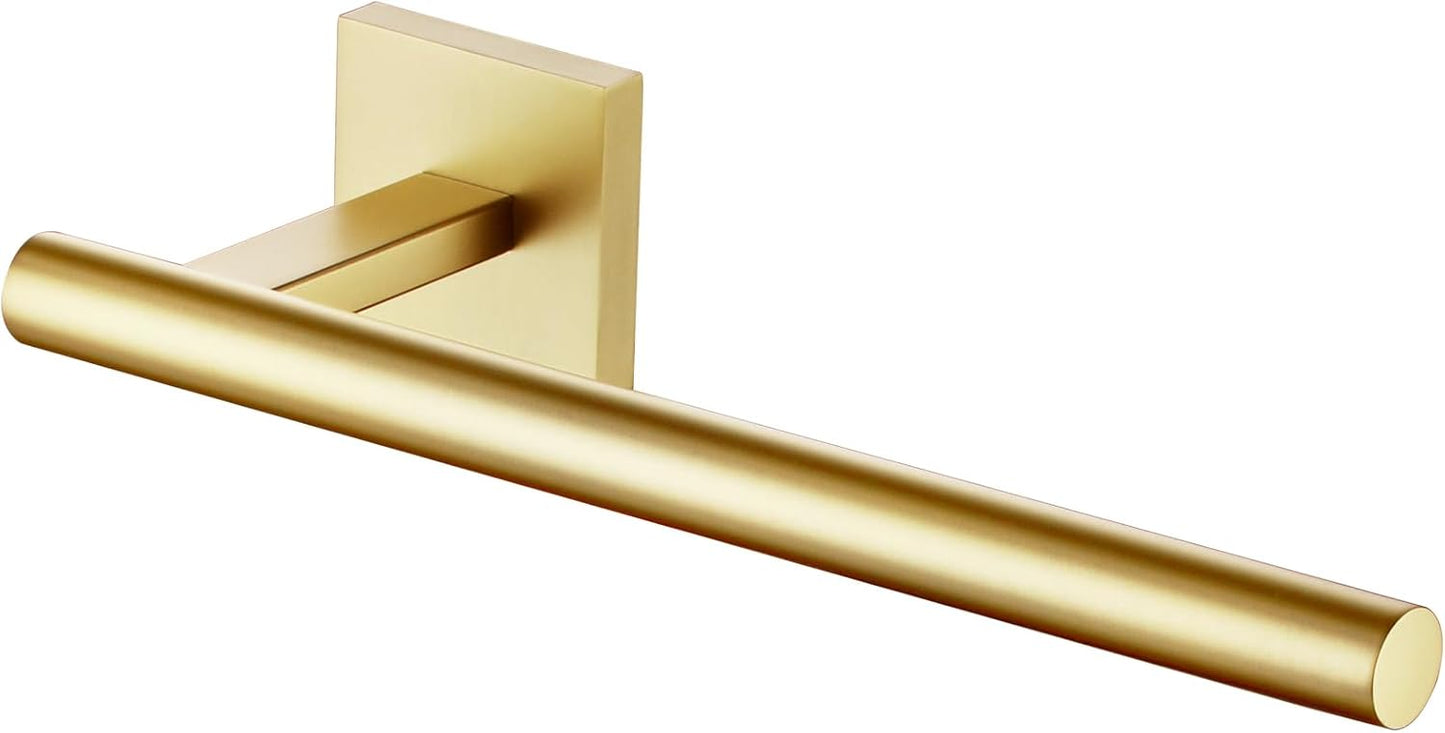 KOKOSIRI Bathroom Towel Bar Gold Hand Towel Holders Wall Mount Screw in Toilet Kitchen Rail Stainless Steel Bath Accessories, B3008BG